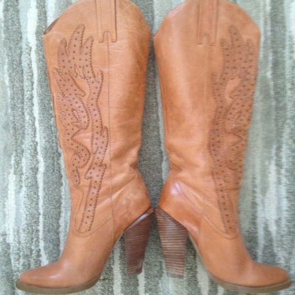 jessica simpson high heel cowboy boots